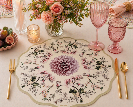 Placemats Set of 6 Blush Garden
