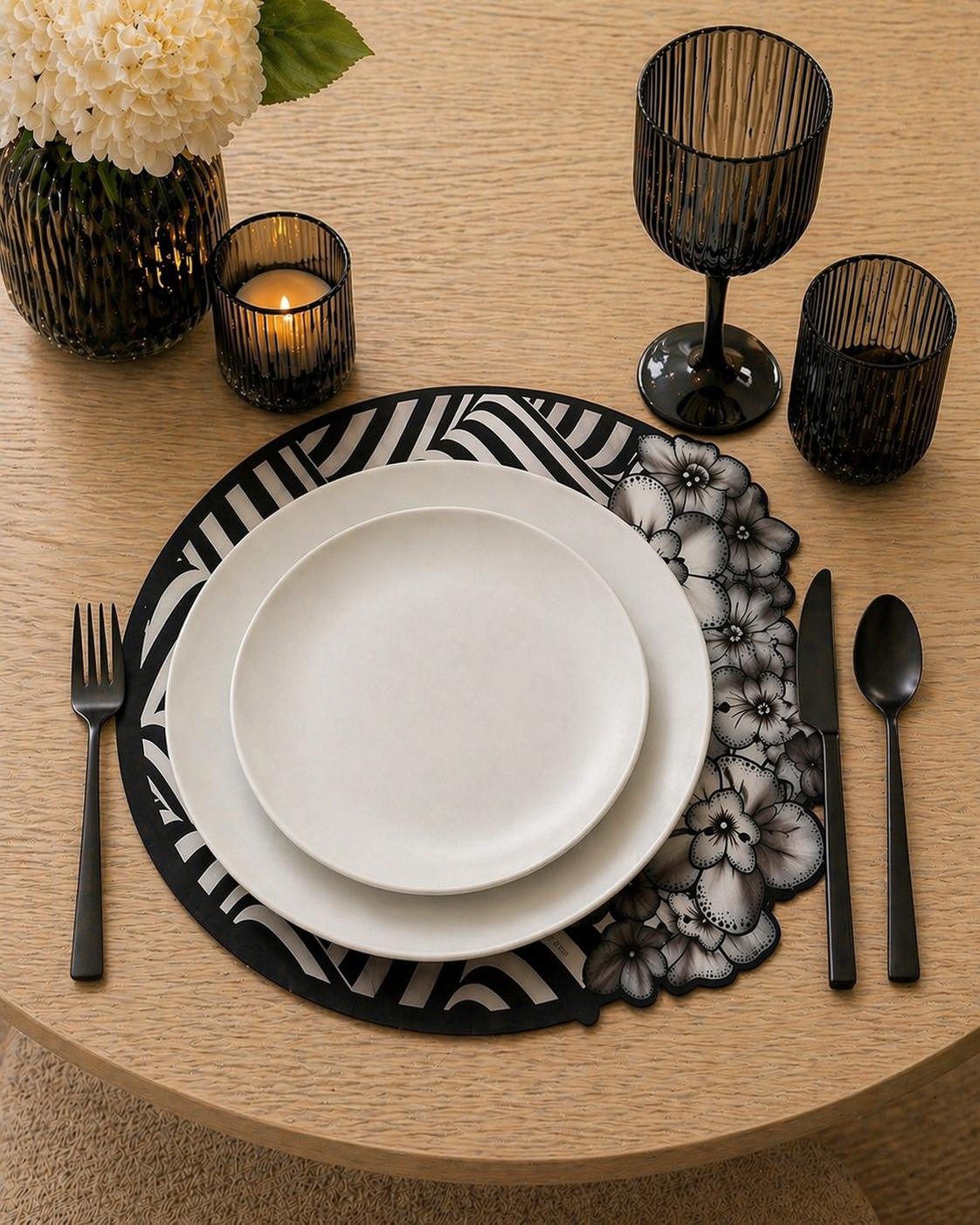 Placemats Set of 6 Midnight Illusion