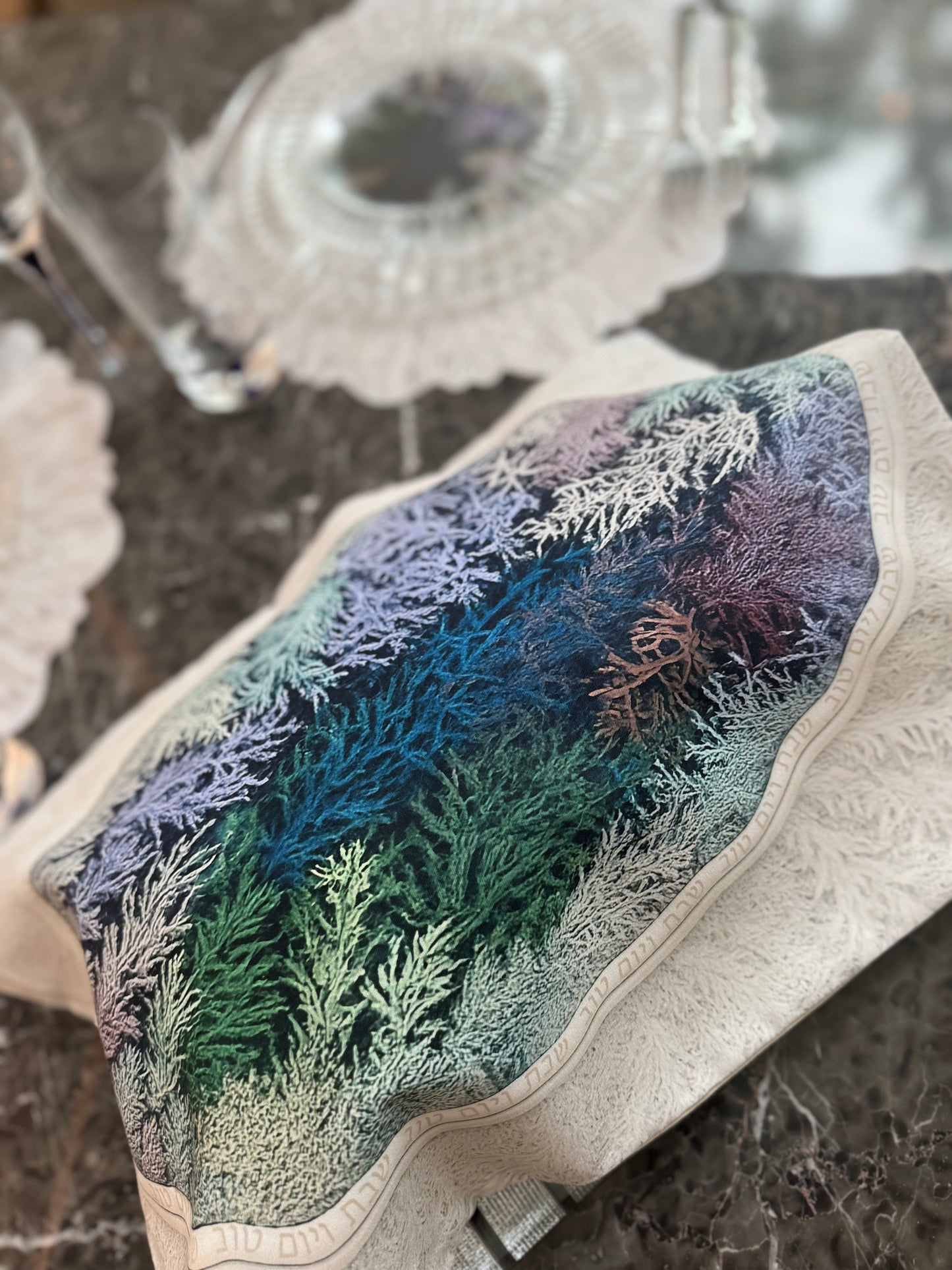 Challah Cover Coral Bloom