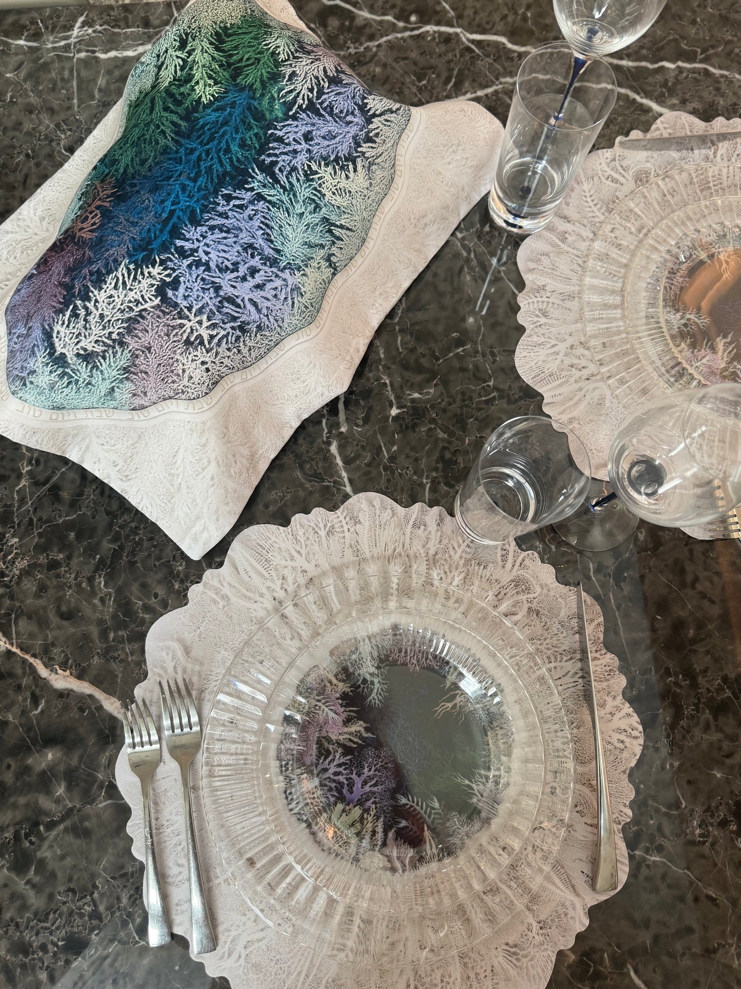 Challah Cover Coral Bloom